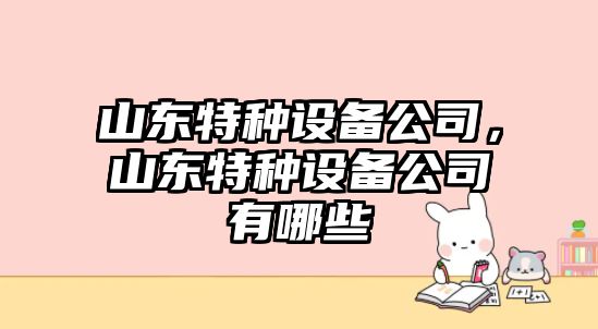 山東特種設備公司，山東特種設備公司有哪些