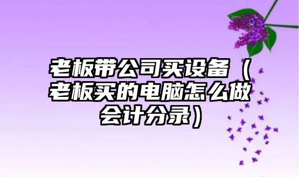 老板帶公司買(mǎi)設備（老板買(mǎi)的電腦怎么做會(huì )計分錄）