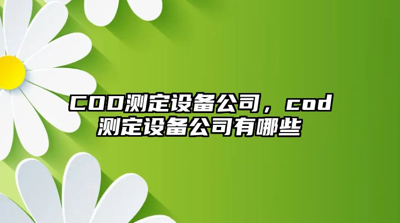 COD測定設備公司，cod測定設備公司有哪些