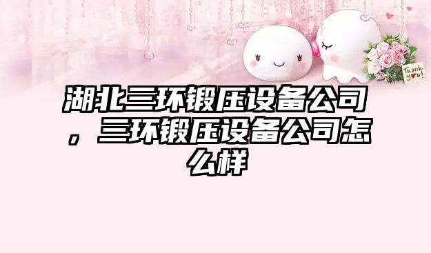湖北三環(huán)鍛壓設備公司，三環(huán)鍛壓設備公司怎么樣