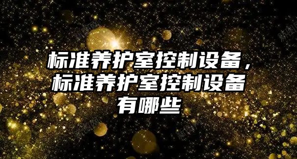 標準養護室控制設備，標準養護室控制設備有哪些
