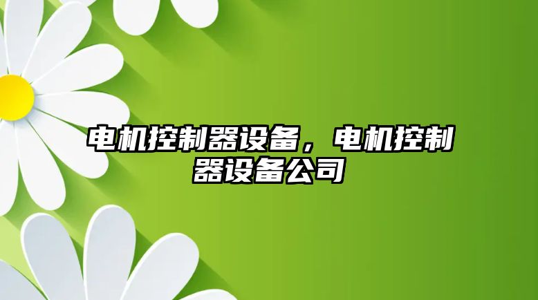 電機控制器設備，電機控制器設備公司