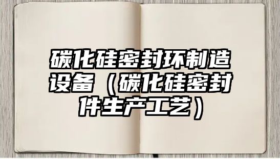 碳化硅密封環(huán)制造設備（碳化硅密封件生產(chǎn)工藝）