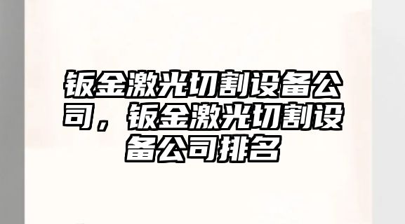 鈑金激光切割設備公司，鈑金激光切割設備公司排名