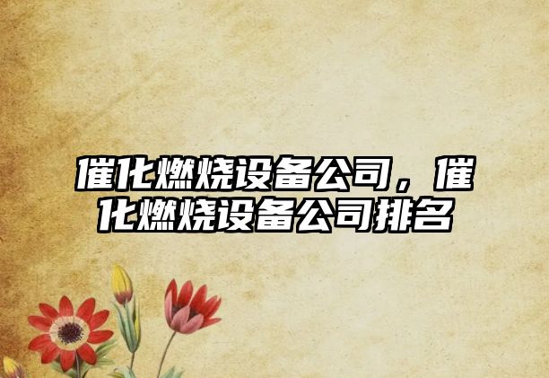 催化燃燒設備公司，催化燃燒設備公司排名