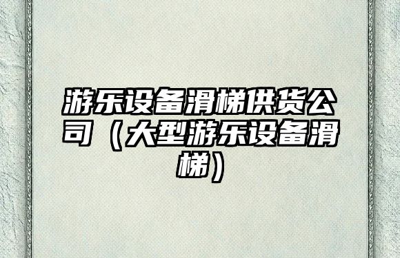 游樂(lè )設備滑梯供貨公司（大型游樂(lè )設備滑梯）