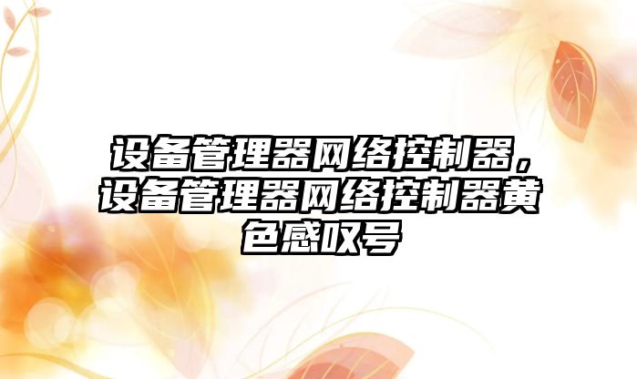 設備管理器網(wǎng)絡(luò )控制器，設備管理器網(wǎng)絡(luò )控制器黃色感嘆號