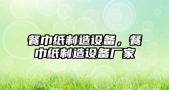 餐巾紙制造設備，餐巾紙制造設備廠(chǎng)家