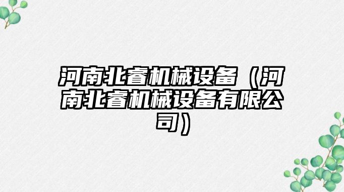 河南北睿機械設備（河南北睿機械設備有限公司）
