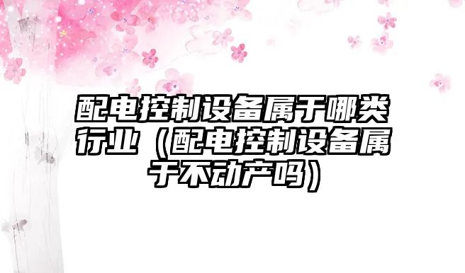 配電控制設備屬于哪類(lèi)行業(yè)（配電控制設備屬于不動(dòng)產(chǎn)嗎）