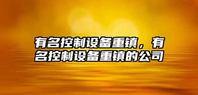 有名控制設備重鎮，有名控制設備重鎮的公司