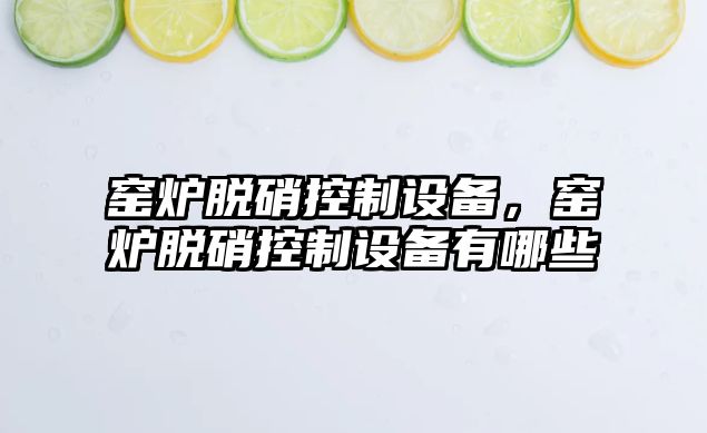 窯爐脫硝控制設備，窯爐脫硝控制設備有哪些
