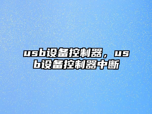 usb設備控制器，usb設備控制器中斷