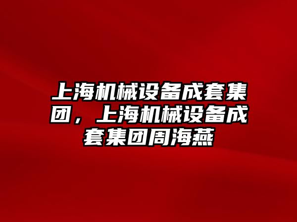 上海機械設備成套集團，上海機械設備成套集團周海燕