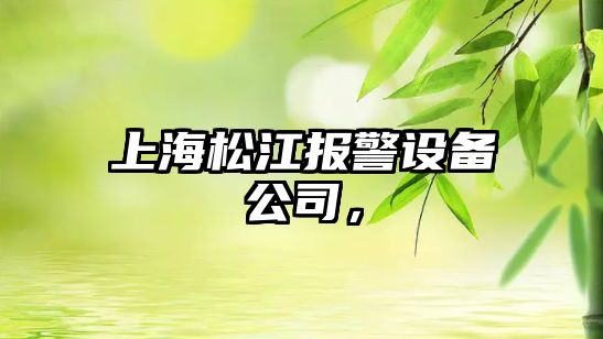 上海松江報警設備公司，