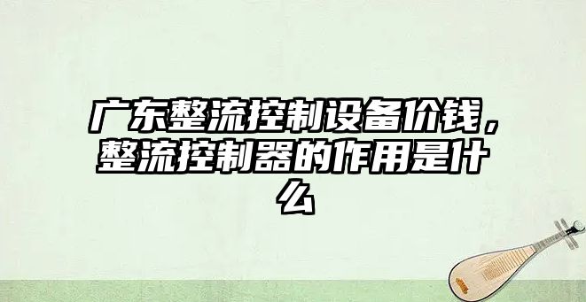 廣東整流控制設備價(jià)錢(qián)，整流控制器的作用是什么