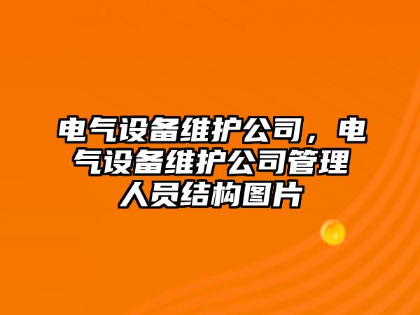 電氣設備維護公司，電氣設備維護公司管理人員結構圖片