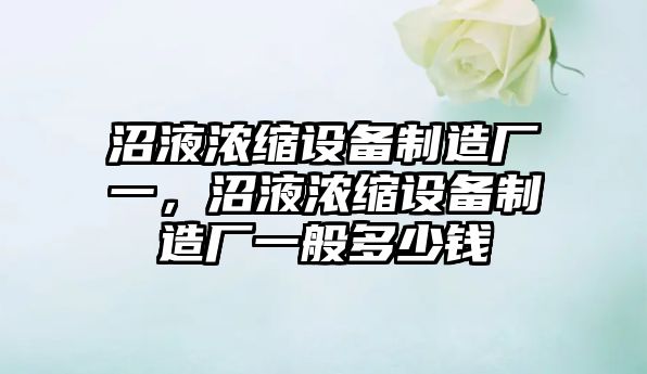 沼液濃縮設備制造廠(chǎng)一，沼液濃縮設備制造廠(chǎng)一般多少錢(qián)
