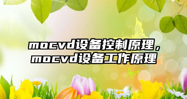 mocvd設備控制原理，mocvd設備工作原理