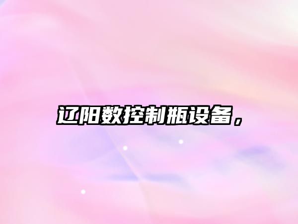 遼陽(yáng)數控制瓶設備，