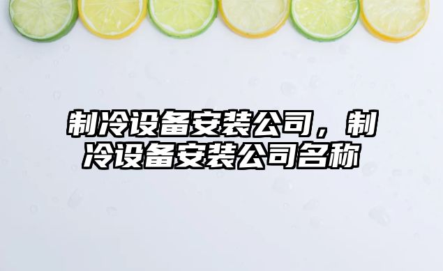制冷設備安裝公司，制冷設備安裝公司名稱(chēng)