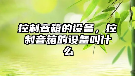 控制音箱的設備，控制音箱的設備叫什么