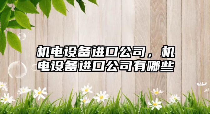 機電設備進(jìn)口公司，機電設備進(jìn)口公司有哪些