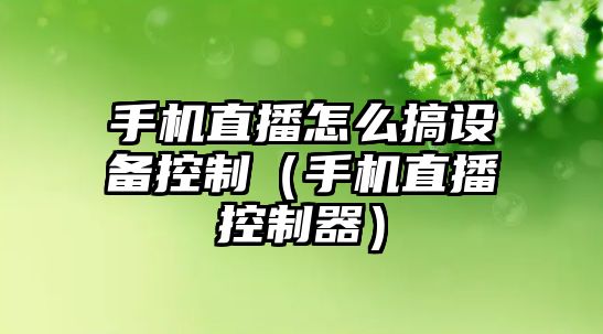 手機直播怎么搞設備控制（手機直播控制器）