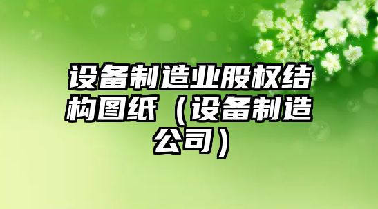 設備制造業(yè)股權結構圖紙（設備制造公司）