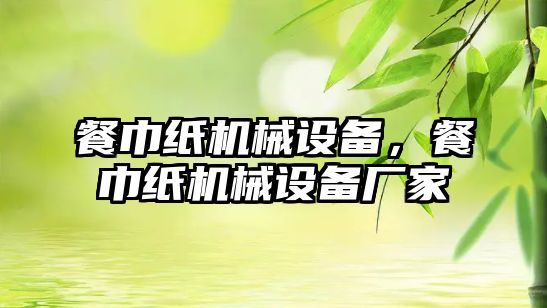 餐巾紙機械設備，餐巾紙機械設備廠(chǎng)家