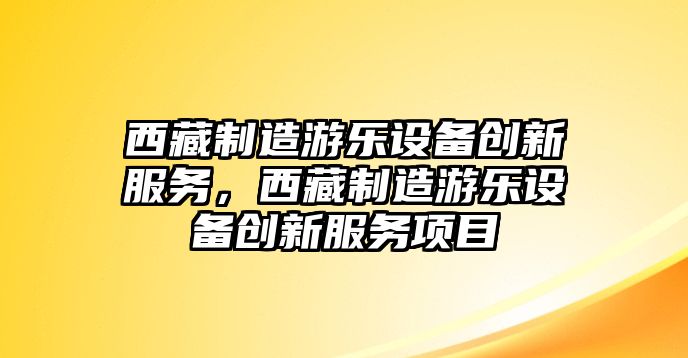西藏制造游樂(lè )設備創(chuàng  )新服務(wù)，西藏制造游樂(lè )設備創(chuàng  )新服務(wù)項目