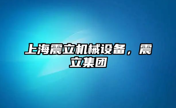 上海震立機械設備，震立集團