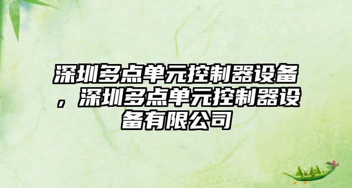 深圳多點(diǎn)單元控制器設備，深圳多點(diǎn)單元控制器設備有限公司
