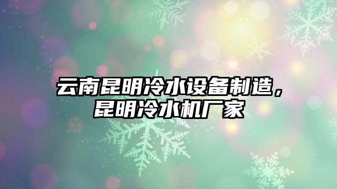 云南昆明冷水設備制造，昆明冷水機廠(chǎng)家