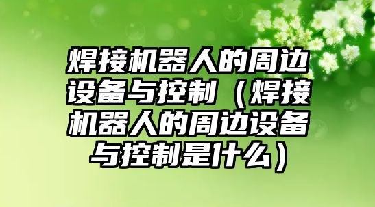 焊接機器人的周邊設備與控制（焊接機器人的周邊設備與控制是什么）