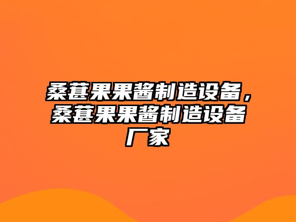 桑葚果果醬制造設備，桑葚果果醬制造設備廠(chǎng)家