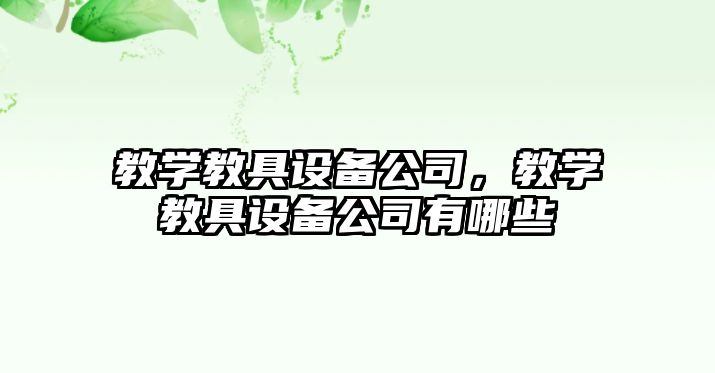 教學(xué)教具設備公司，教學(xué)教具設備公司有哪些
