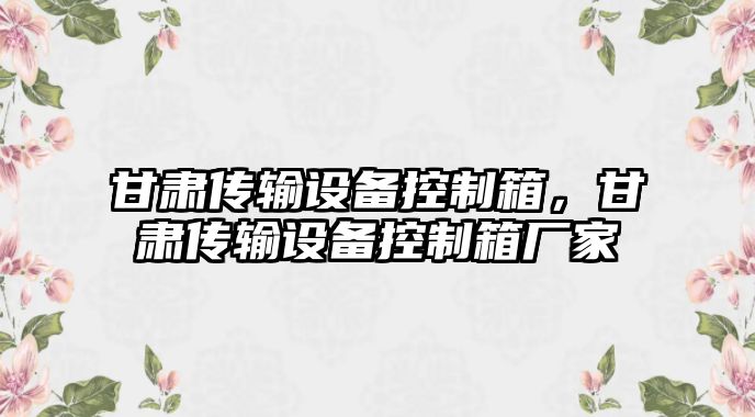 甘肅傳輸設備控制箱，甘肅傳輸設備控制箱廠(chǎng)家