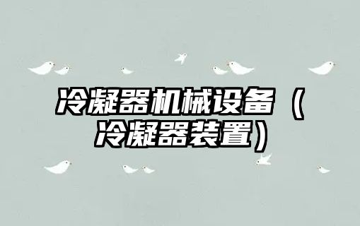 冷凝器機械設備（冷凝器裝置）
