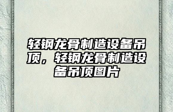 輕鋼龍骨制造設備吊頂，輕鋼龍骨制造設備吊頂圖片