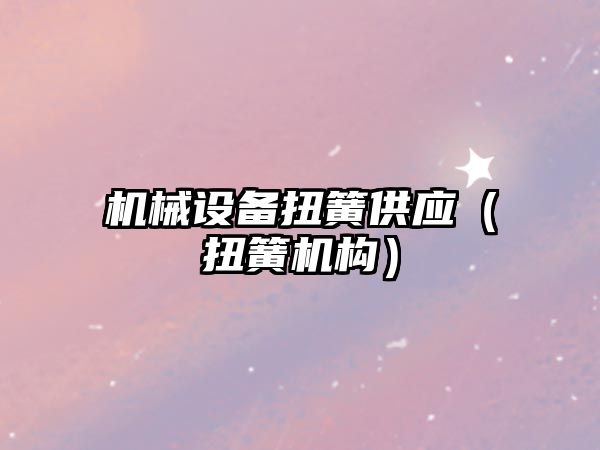 機械設備扭簧供應（扭簧機構）