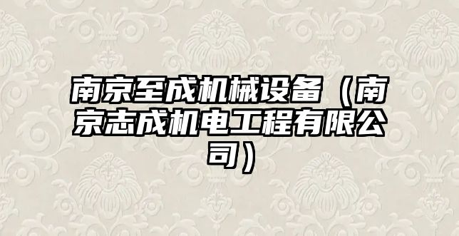 南京至成機械設備（南京志成機電工程有限公司）