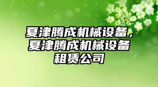 夏津騰成機械設備，夏津騰成機械設備租賃公司