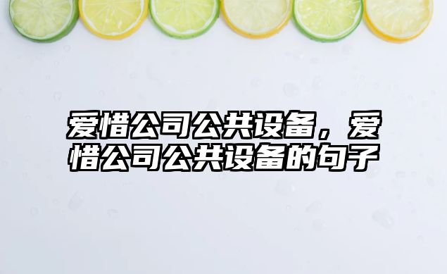 愛(ài)惜公司公共設備，愛(ài)惜公司公共設備的句子