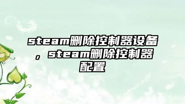 steam刪除控制器設備，steam刪除控制器配置
