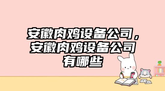 安徽肉雞設備公司，安徽肉雞設備公司有哪些