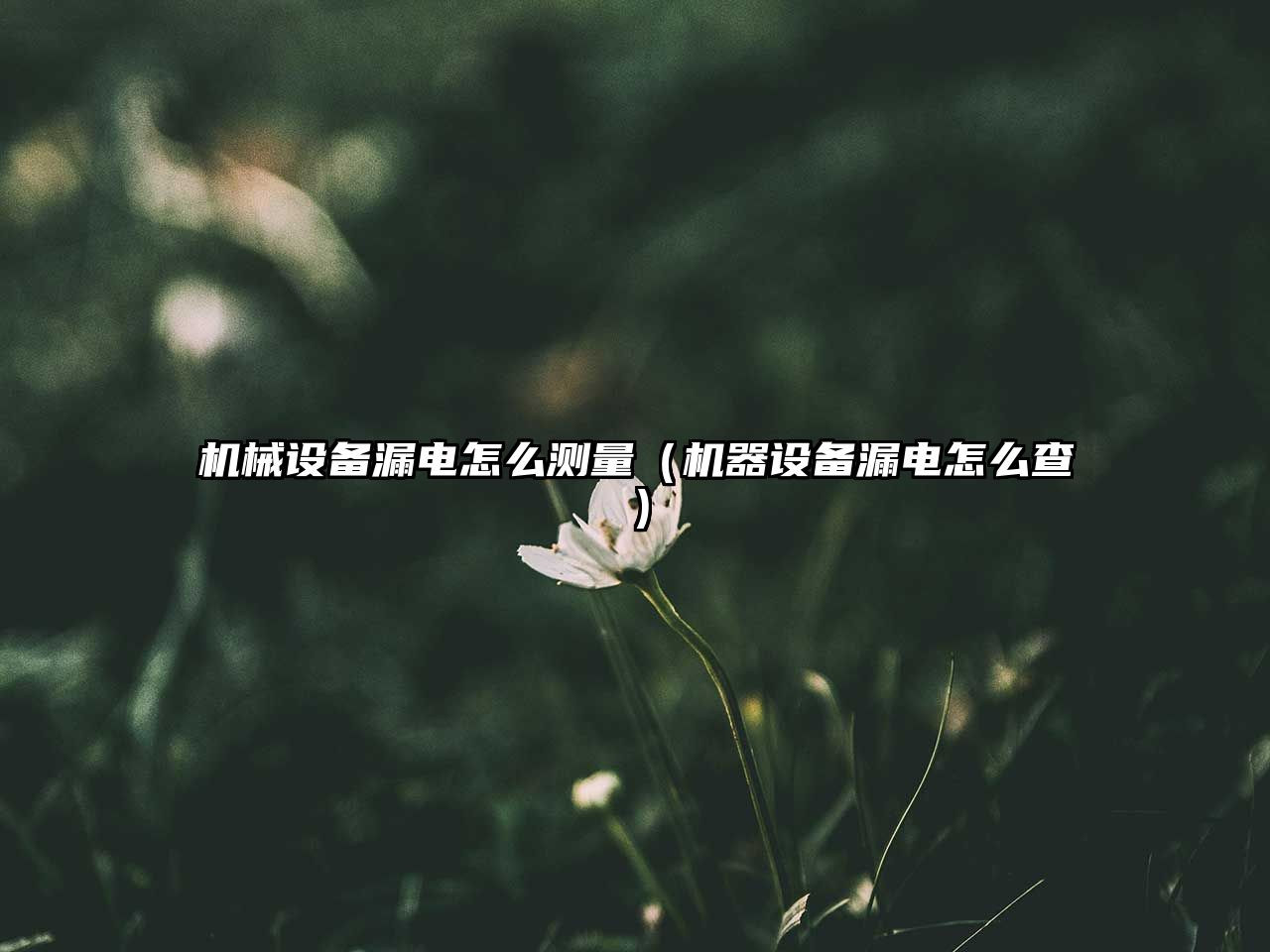 機械設備漏電怎么測量（機器設備漏電怎么查）