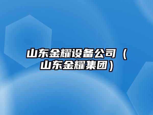 山東金耀設備公司（山東金耀集團）