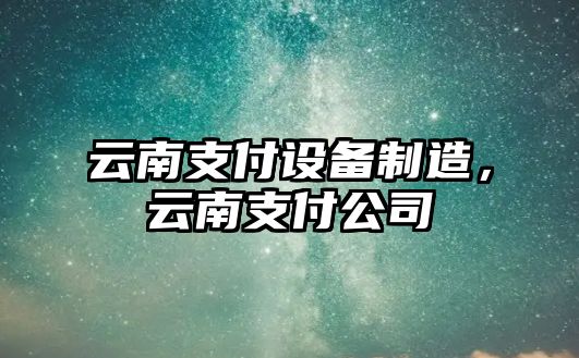 云南支付設備制造，云南支付公司