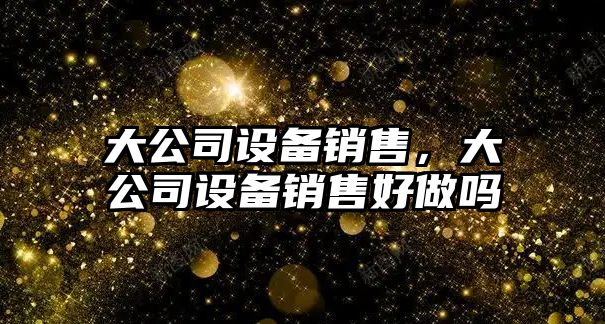 大公司設備銷(xiāo)售，大公司設備銷(xiāo)售好做嗎
